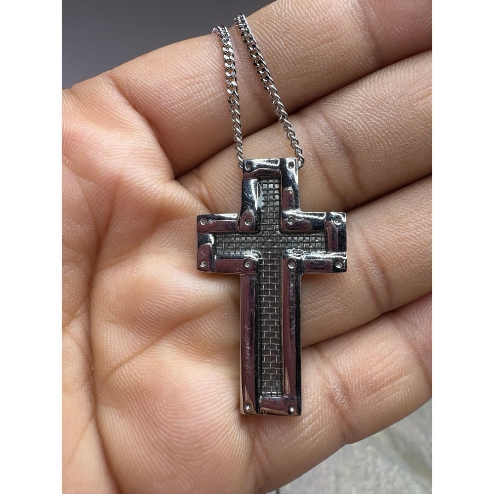 Unisex Stainless Steel Cross Necklace